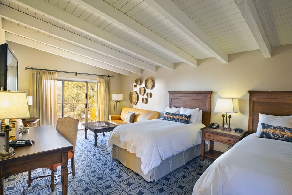 Premium bedding, down comforters, pillowtop beds, in-room safe