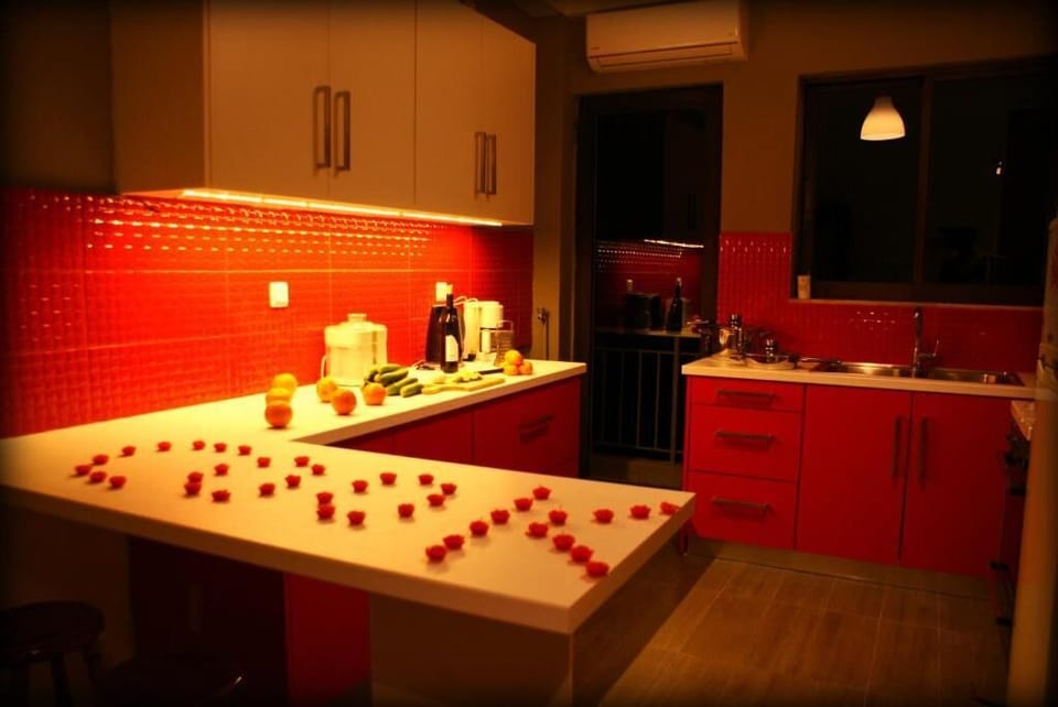 Shared fridge, microwave