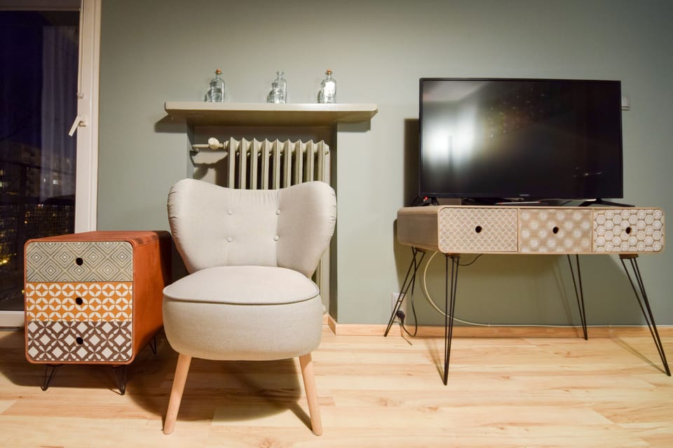Classic Apartment, 1 Bedroom, Balcony | Living area | Flat-screen TV