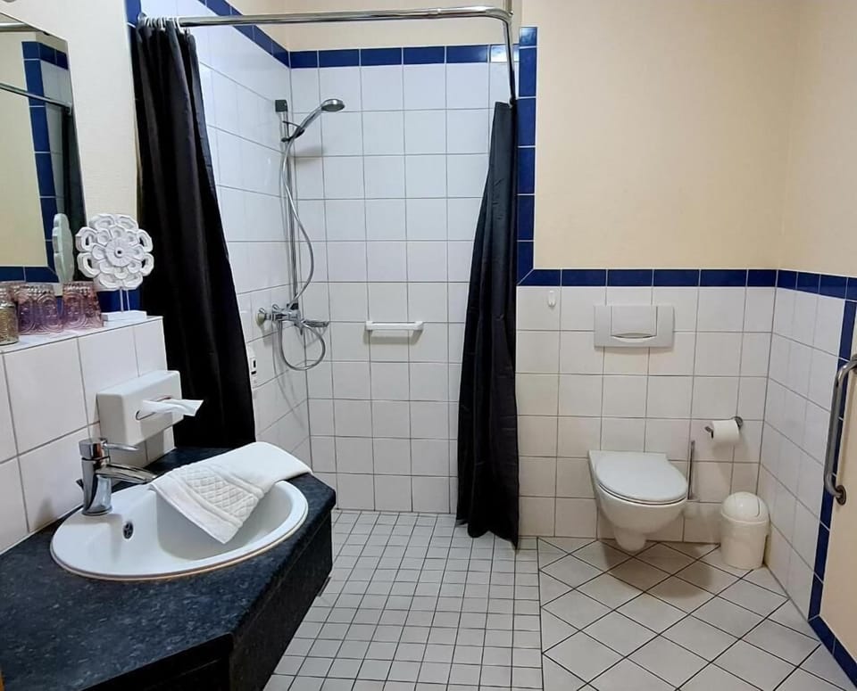 Deluxe Double Room | Bathroom | Shower, hair dryer, towels, soap