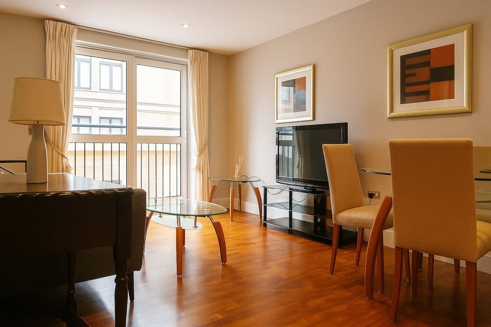 Executive Apartment, 1 Bedroom | Living area | Flat-screen TV