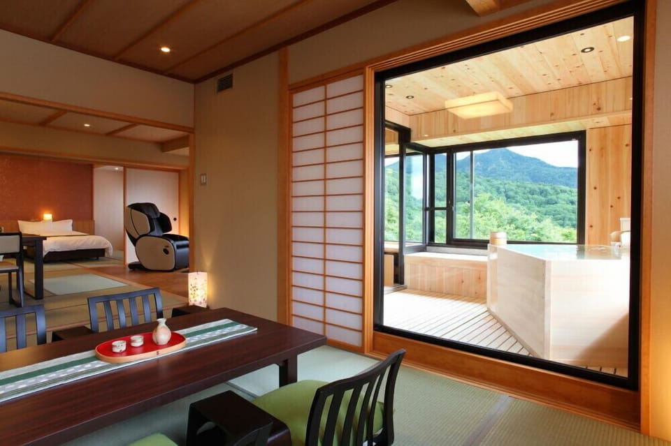 Japanese Style Suite with Private Open-air Bath, Aoba | Down comforters, in-room safe, free WiFi