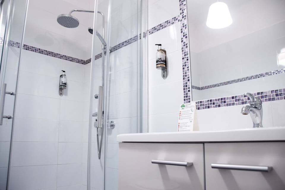 Suite | Bathroom | Hair dryer, towels