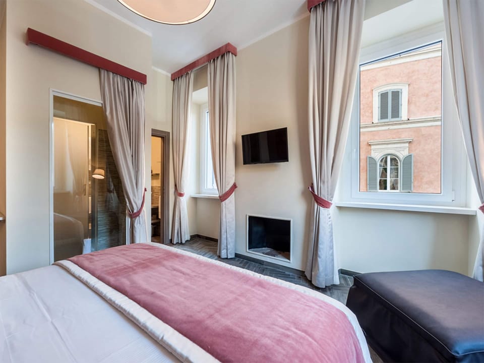 Honeymoon Double Room, Fireplace, City View | View from room