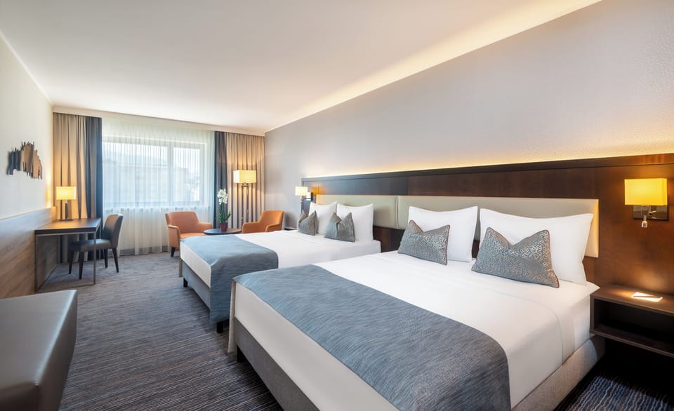 Hypo-allergenic bedding, in-room safe, individually decorated