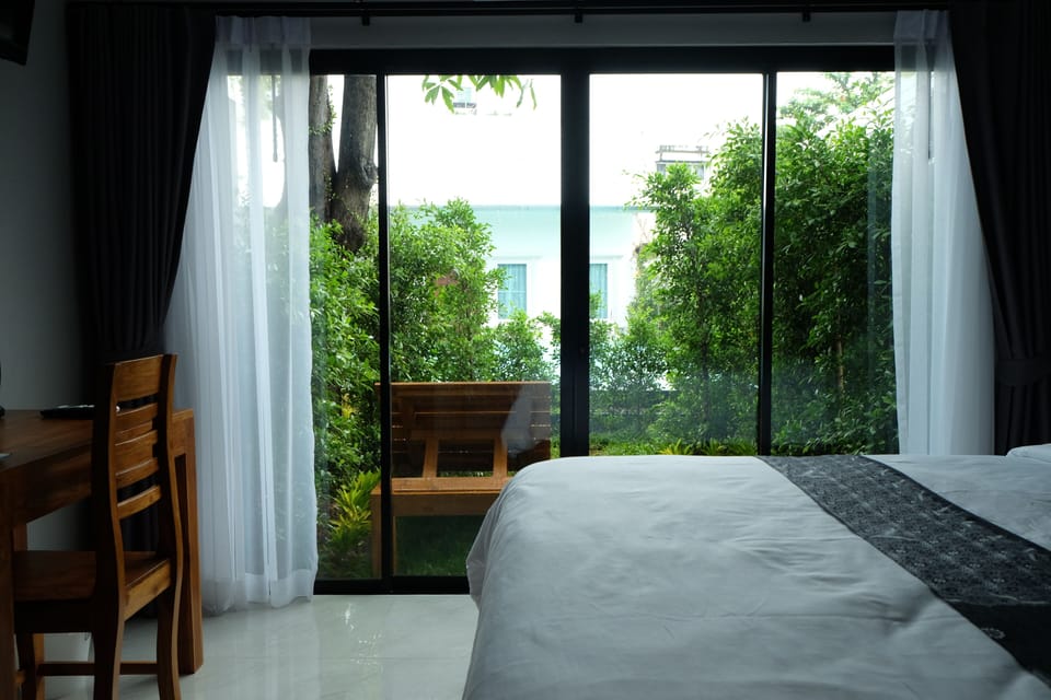 Deluxe Double Room, Pool Access, Ground Floor | Free WiFi, bed sheets