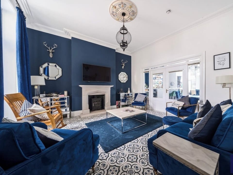 52-inch flat-screen TV with cable channels, TV