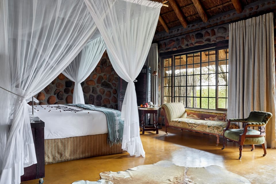 Luxury Private Bungalow with 2 Game Drives | Egyptian cotton sheets, down comforters, in-room safe, desk