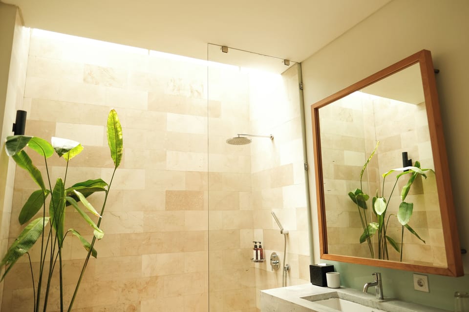 Standard Double or Twin Room | Bathroom | Shower, hair dryer, towels
