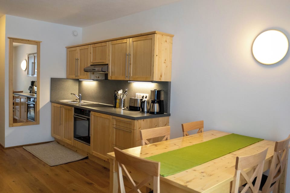 Grand Apartment | Private kitchen | Full-size fridge, microwave, oven, stovetop