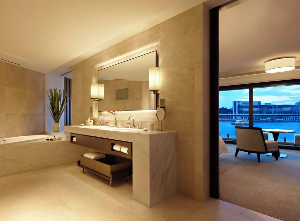 Harbour Suite | Bathroom | Separate tub and shower, deep soaking tub, designer toiletries