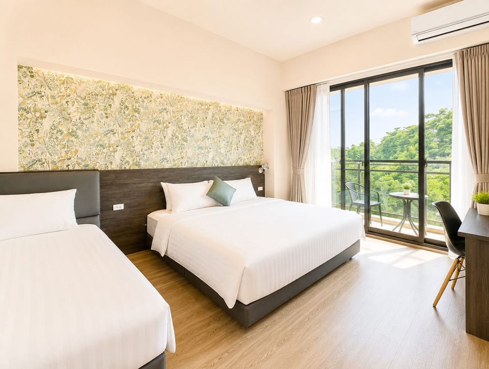 Elite Triple Room, 1 Bedroom, Balcony, Mountain View | 1 bedroom, desk, blackout drapes, free WiFi