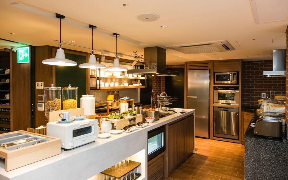 Shared fridge, microwave, electric kettle