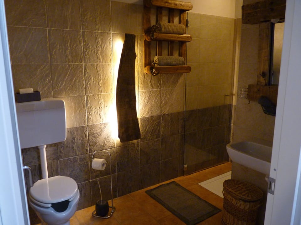 Standard Double or Twin Room | Bathroom | Shower, rainfall showerhead, hair dryer, heated floors