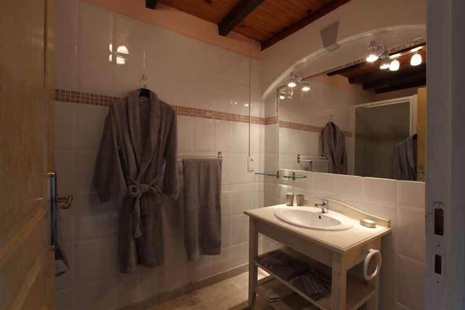 Double Room, Pool View (Occitane) | Bathroom | Shower, hair dryer, towels
