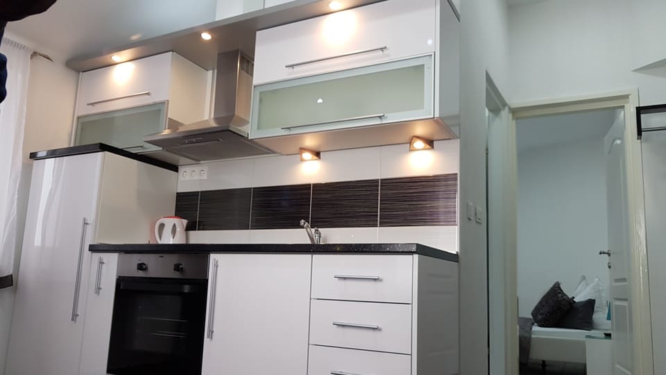 Superior Apartment, 1 Bedroom | Private kitchenette | Fridge, stovetop, electric kettle, cookware/dishes/utensils