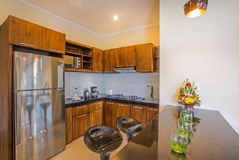Villa, 2 Bedrooms, Private Pool | Private kitchenette | Full-size fridge, microwave, stovetop, coffee/tea maker
