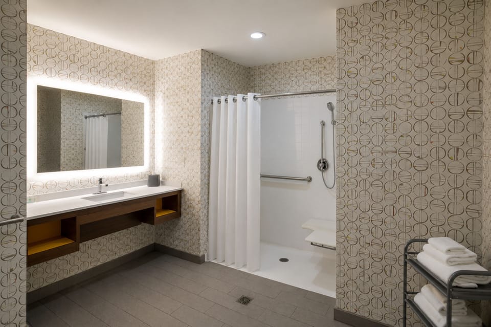 Free toiletries, hair dryer, towels