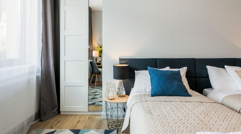 Premium bedding, desk, soundproofing, iron/ironing board