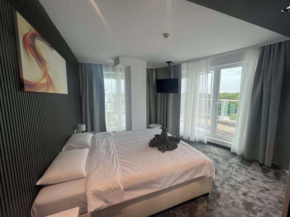 Panoramic Apartment, 1 Bedroom, Hot Tub | Desk, iron/ironing board, free WiFi, bed sheets