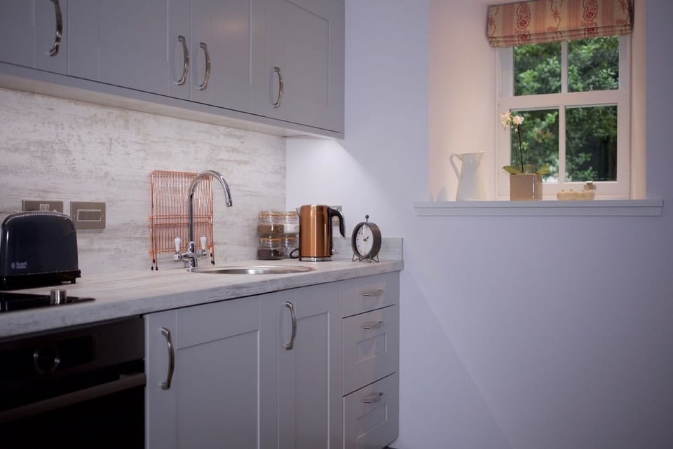 1-Bedroom Lodge (Ramsay) | Private kitchen | Fridge, microwave, coffee/tea maker, electric kettle