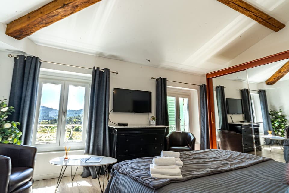 Superior Double Room (Lauriers roses) | Soundproofing, iron/ironing board, free cribs/infant beds, free WiFi