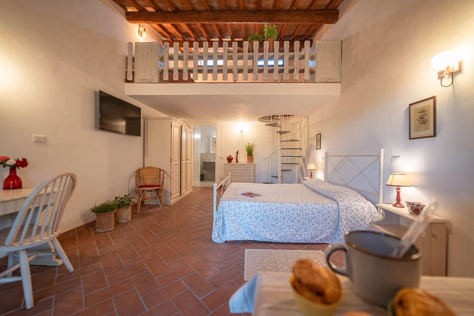 Family Double Room, 1 Queen Bed with Sofa bed, Pool Access, Garden View | Individually furnished, desk, blackout drapes, soundproofing