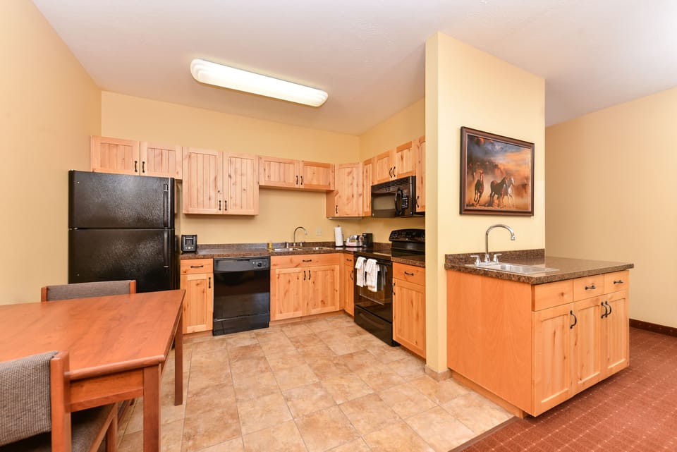 Fridge, microwave, coffee/tea maker