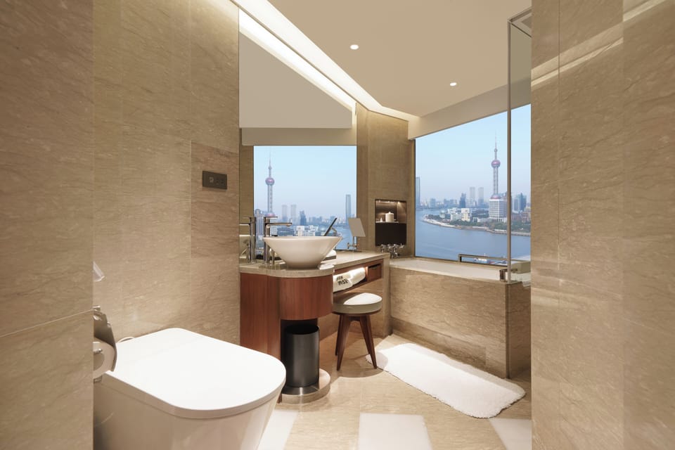 Shanghai Deluxe with River View | Egyptian cotton sheets, down comforters, pillowtop beds, minibar