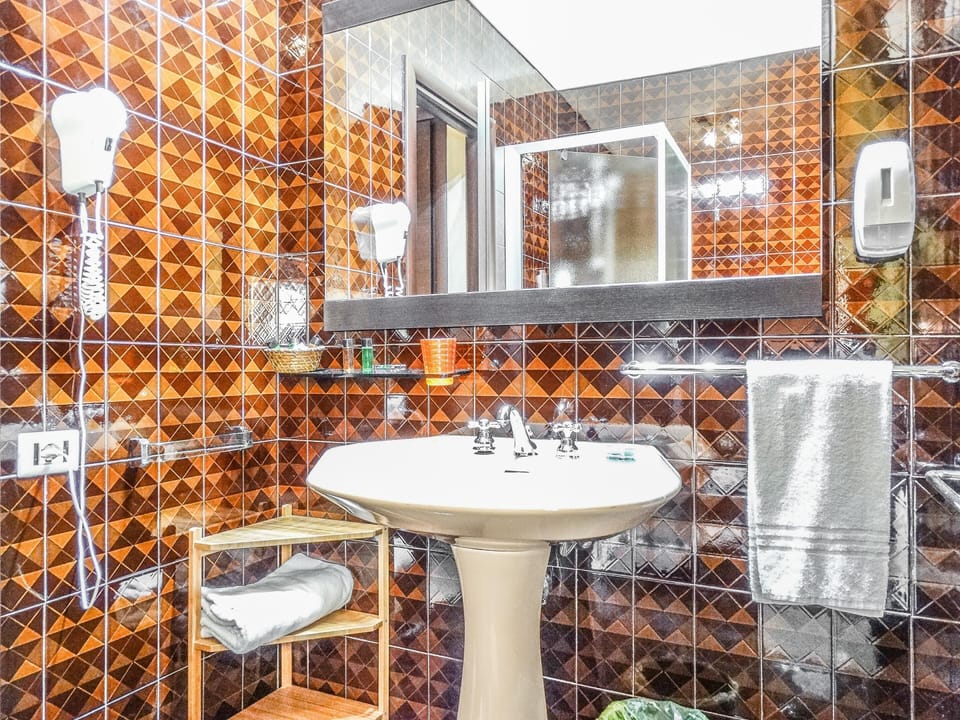 Shower, free toiletries, hair dryer, bidet