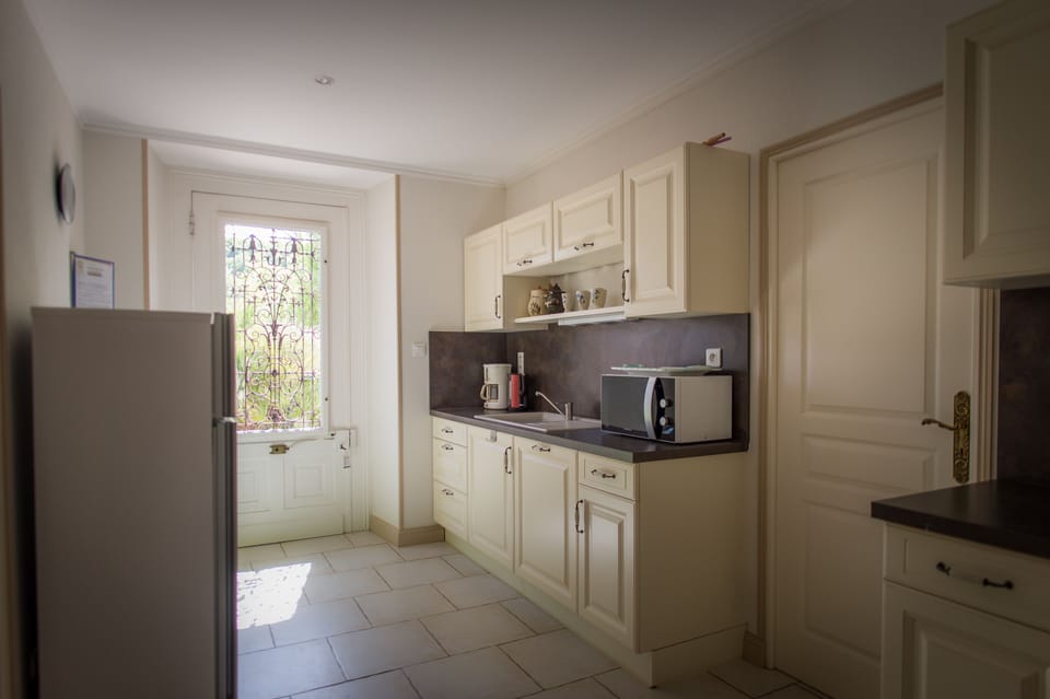 Deluxe Apartment (Rosette) | Private kitchen | Shared fridge, microwave, electric kettle, highchair