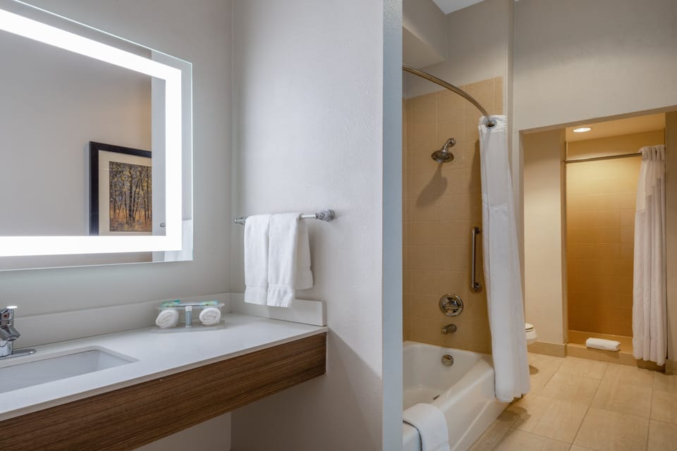 Suite, 2 Bedrooms | Bathroom | Combined shower/tub, free toiletries, hair dryer, towels