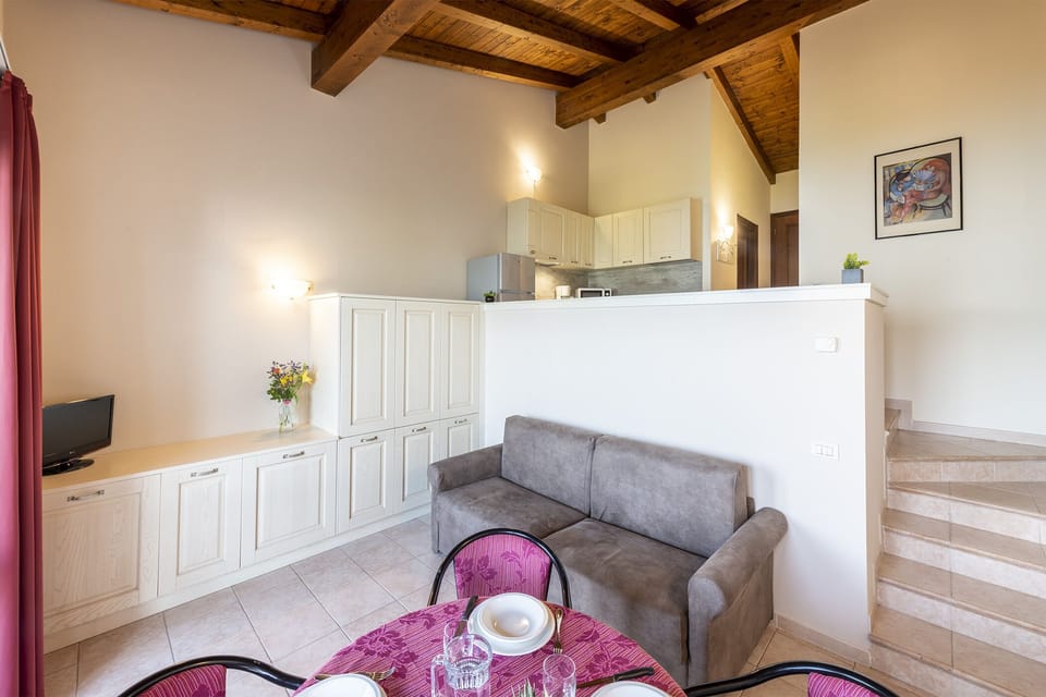 Superior Apartment, 1 Bedroom, Terrace | Living area | LCD TV