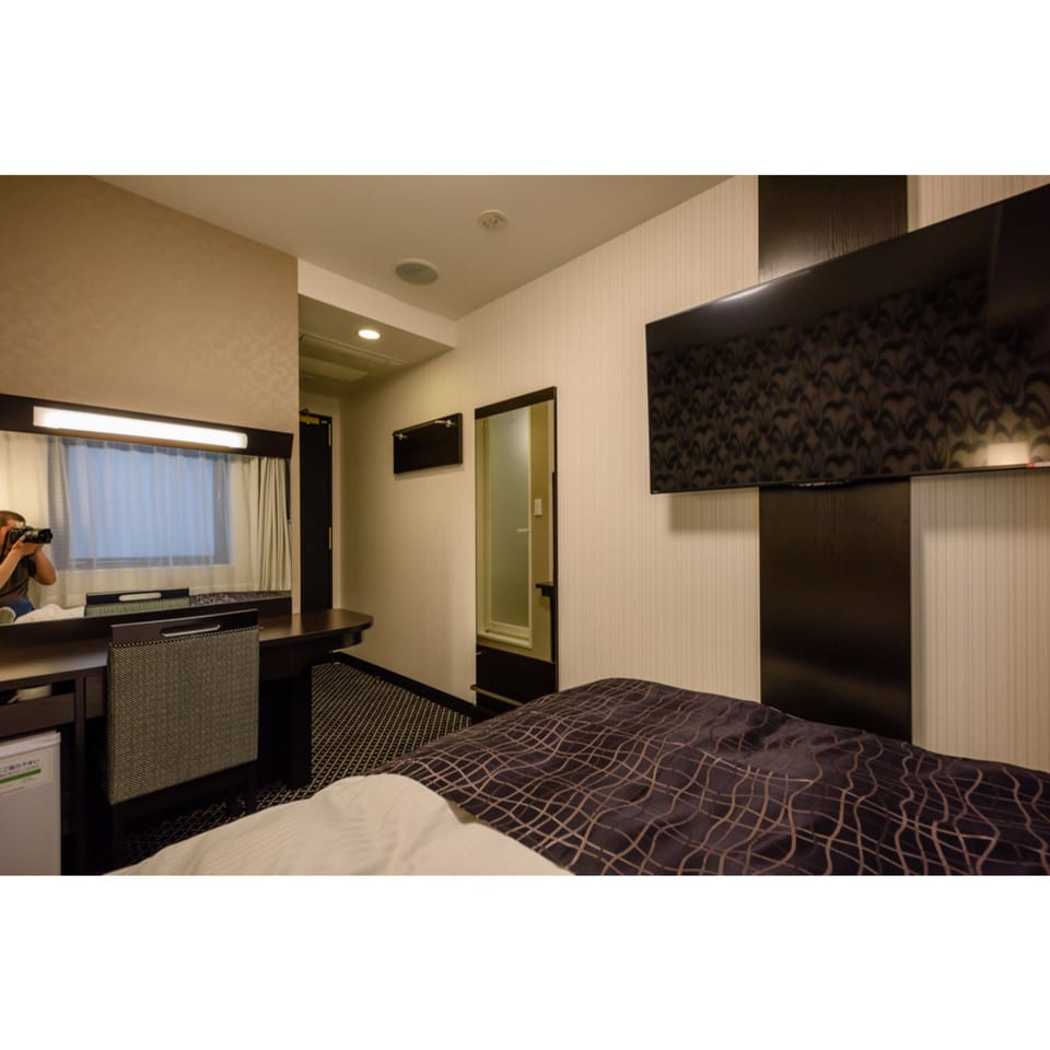 Desk, blackout drapes, soundproofing, iron/ironing board