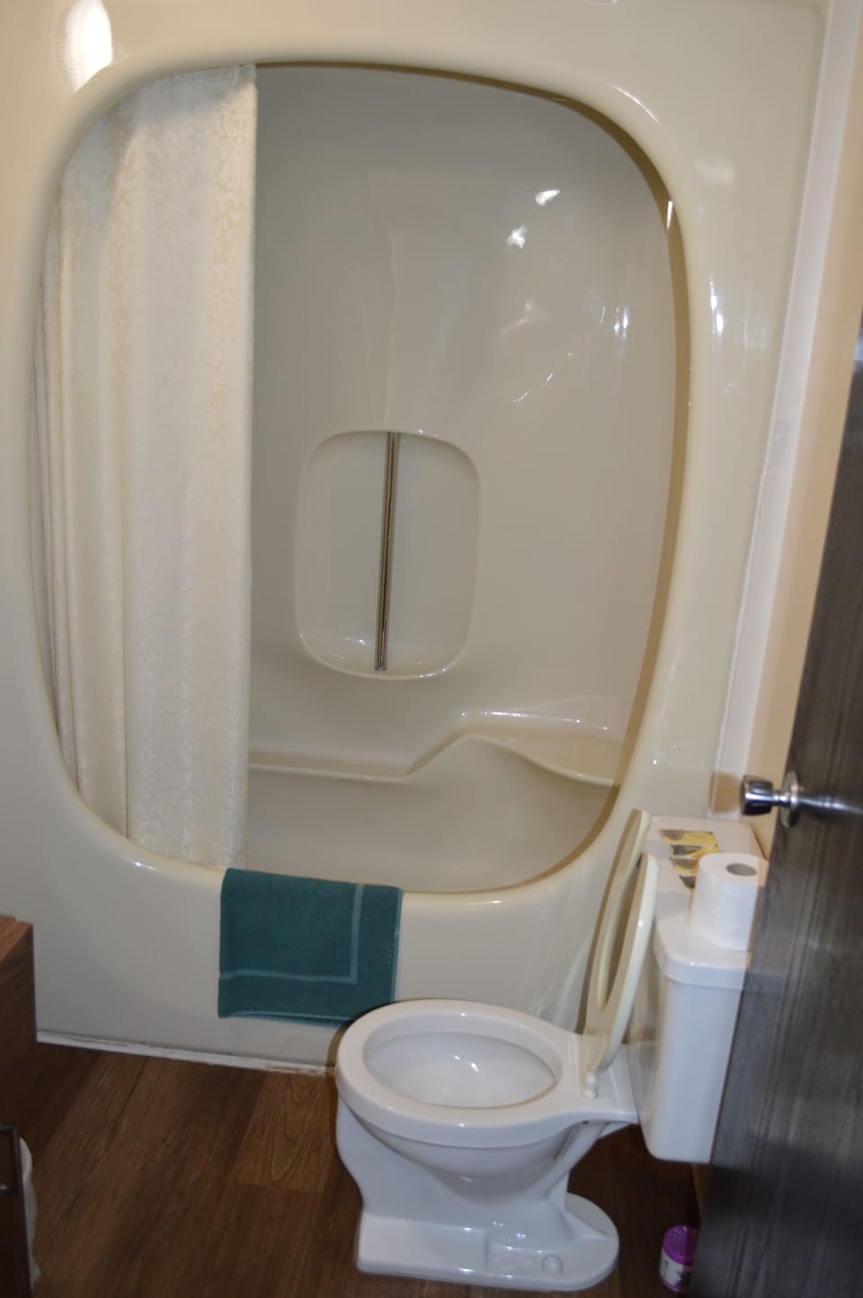 Luxury Apartment | Bathroom | Combined shower/tub, rainfall showerhead, free toiletries