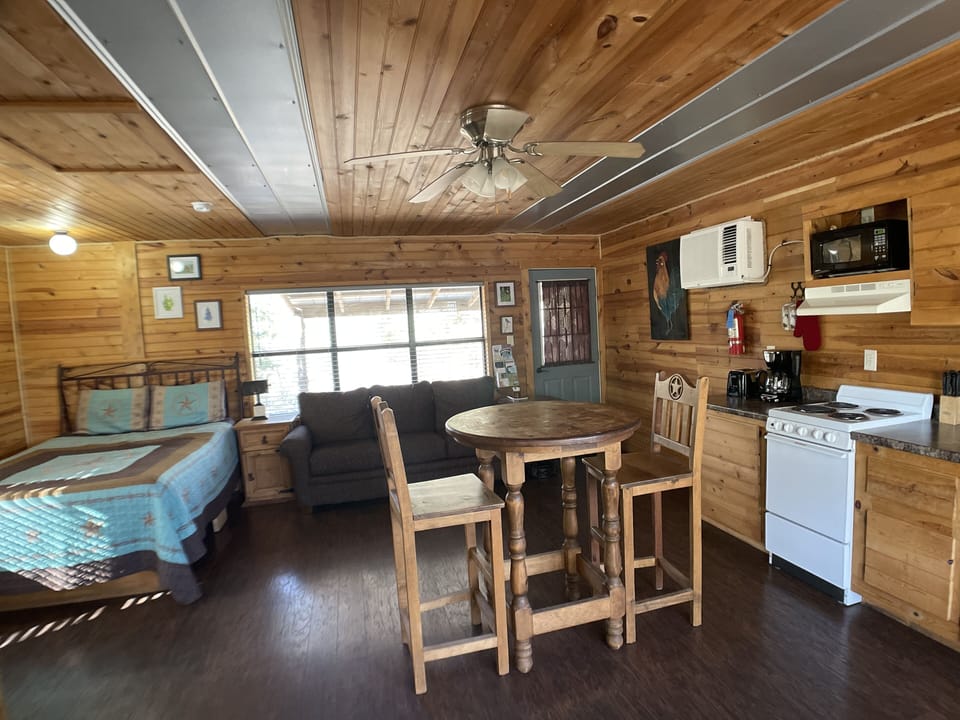 The Siesta Cabin, Pet Friendly | Living area | Flat-screen TV, DVD player