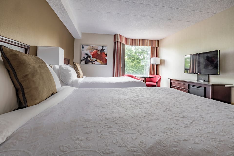 Standard Room, 2 Double Beds | Premium bedding, desk, blackout drapes, iron/ironing board