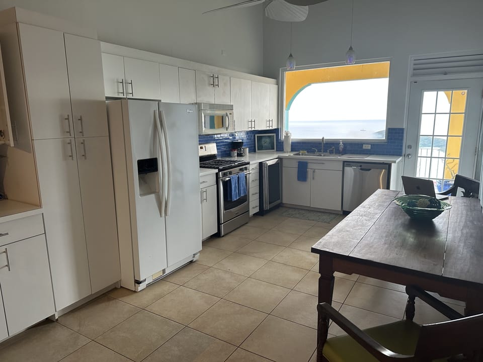 Panoramic Villa | Private kitchen | Mini-fridge, microwave