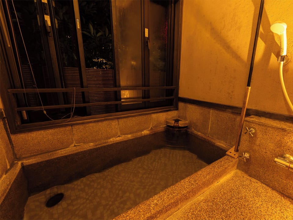 Japanese Style Room with Semi Open-air Bath and Toilet asagiiro | Bathroom | Slippers, bidet, towels