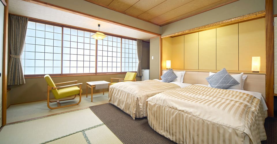 Japanese Style Twin Room, Non Smoking (8 Tatami-mats) | Premium bedding, in-room safe, bed sheets