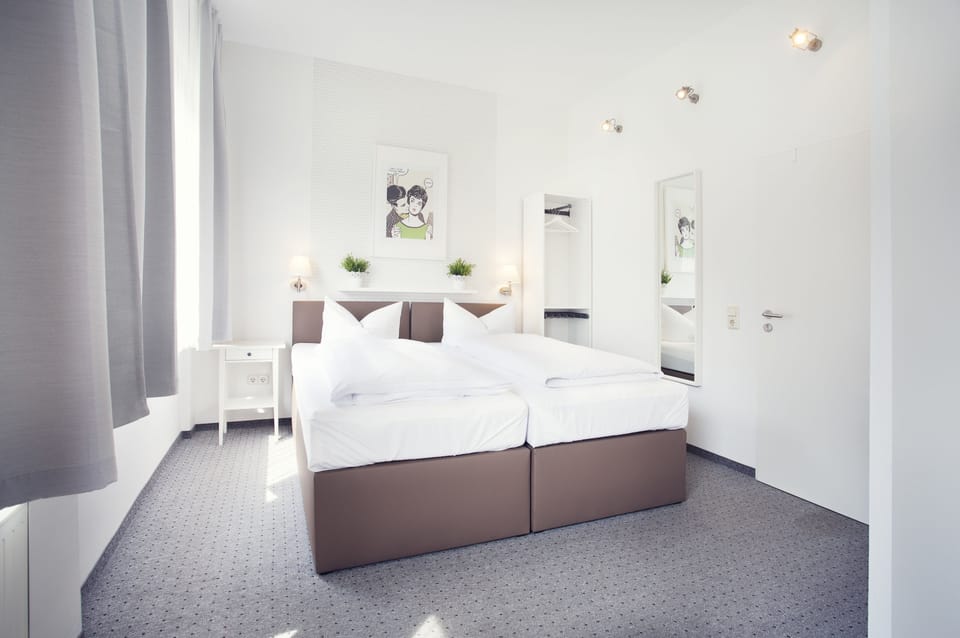 Desk, free WiFi, bed sheets