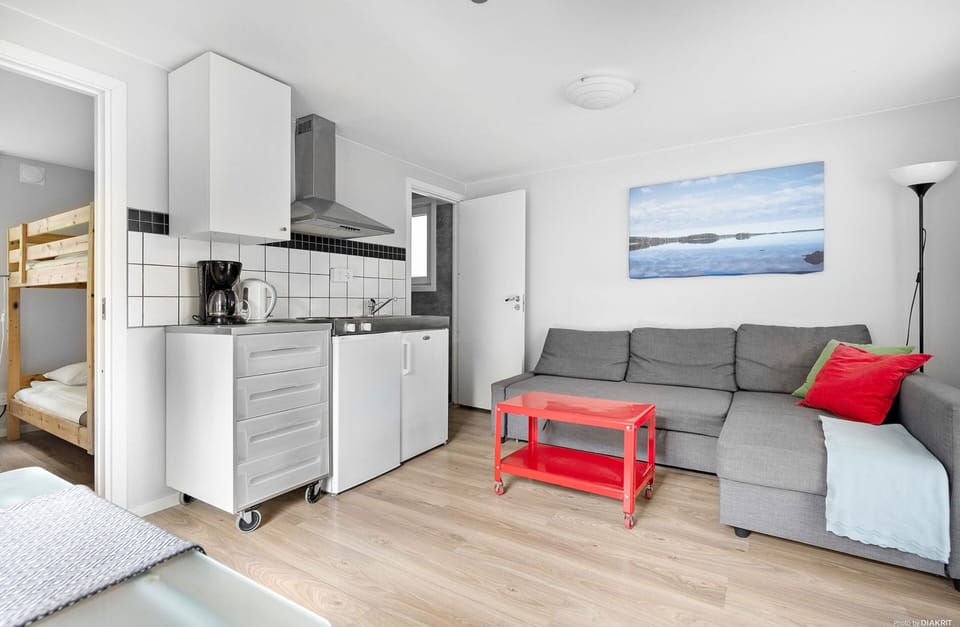 Villa (pets allowed) | Living area | Flat-screen TV, books