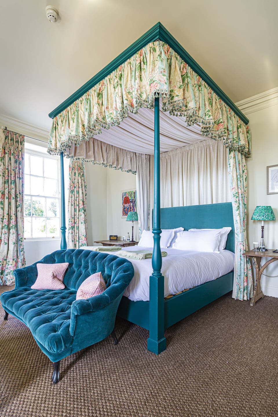 Deluxe Double Room (Four Poster) | Egyptian cotton sheets, premium bedding, desk, laptop workspace