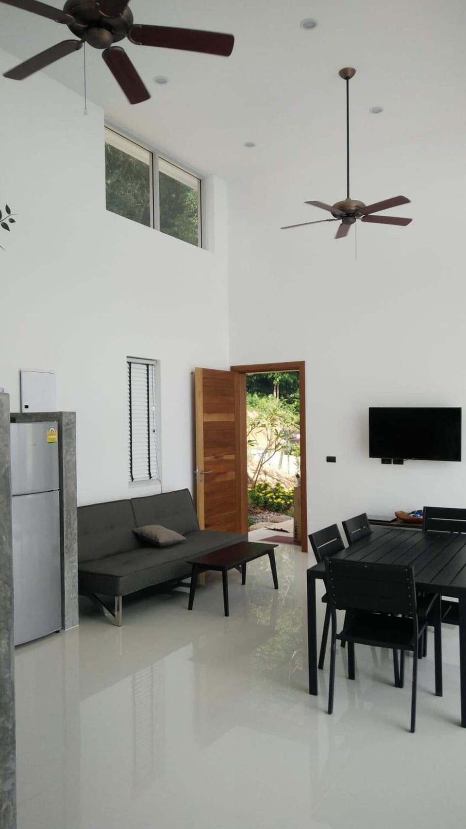 Flat-screen TV, pay movies