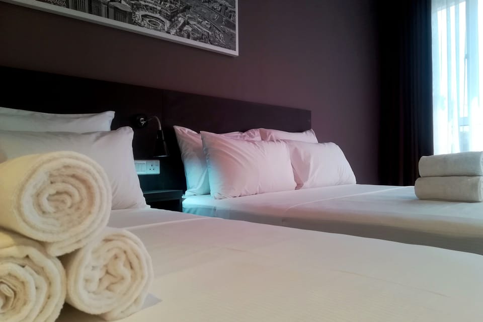 Premium bedding, desk, iron/ironing board (on request), WiFi (free)