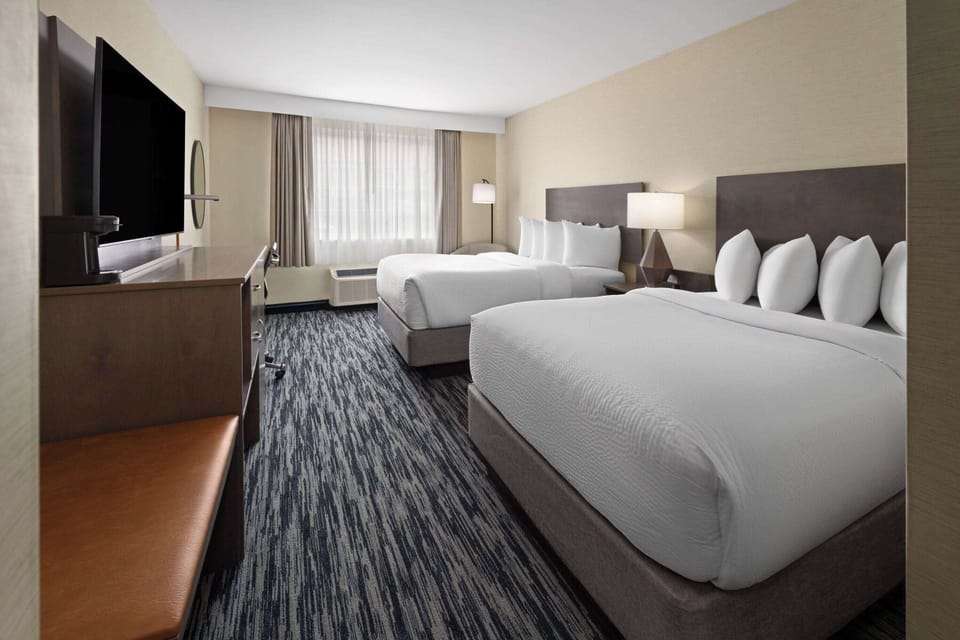 Room, 2 Double Beds, Non Smoking | Premium bedding, Select Comfort beds, desk, laptop workspace