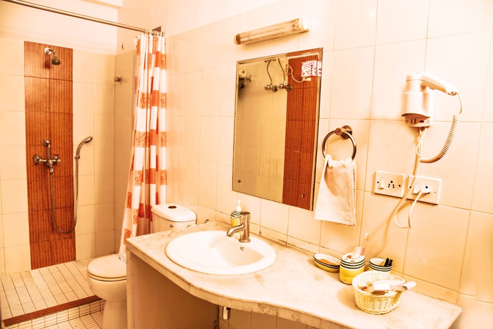 Deluxe Twin Room, 2 Twin Beds | Bathroom | Shower, free toiletries, hair dryer, slippers