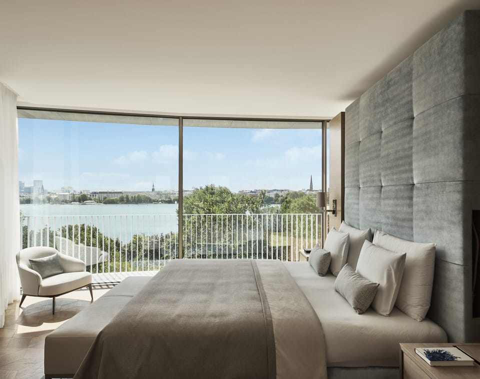 Premium bedding, free minibar items, in-room safe, desk