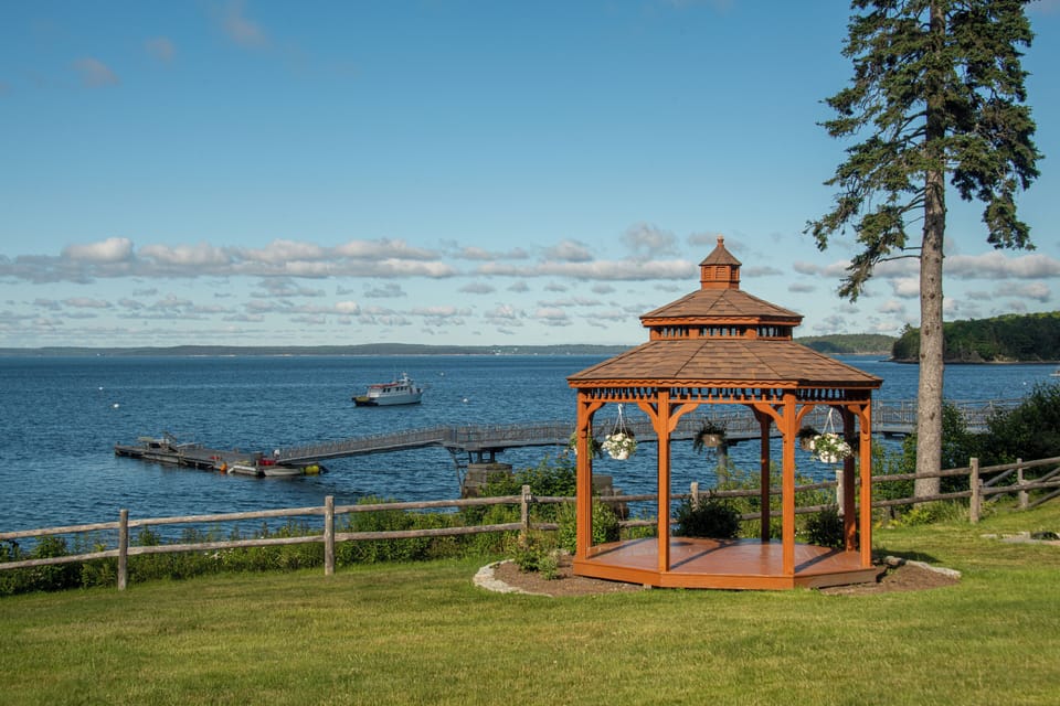 Outdoor wedding area