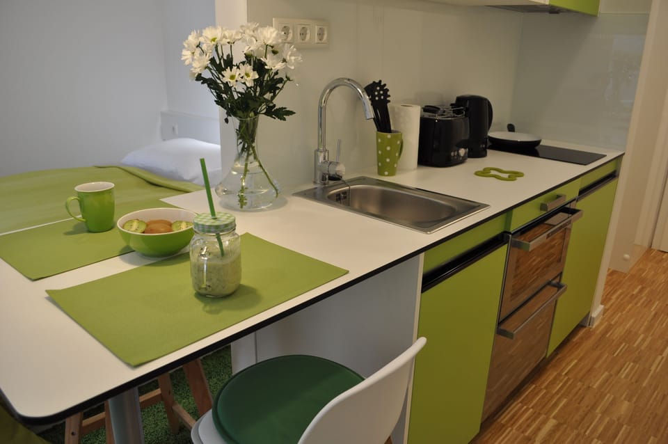 Deluxe Studio | Private kitchenette | Fridge, microwave, oven, stovetop